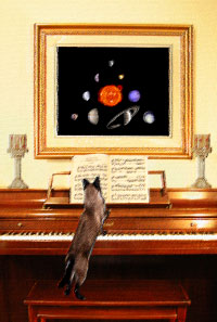 Pastel Madeline at Piano.